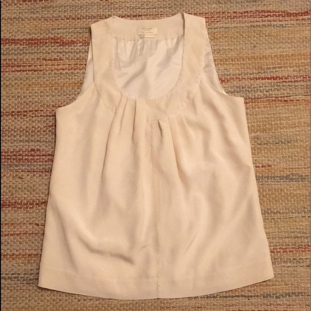 Kate Spade LIVE COLORFULLY light cream blouse